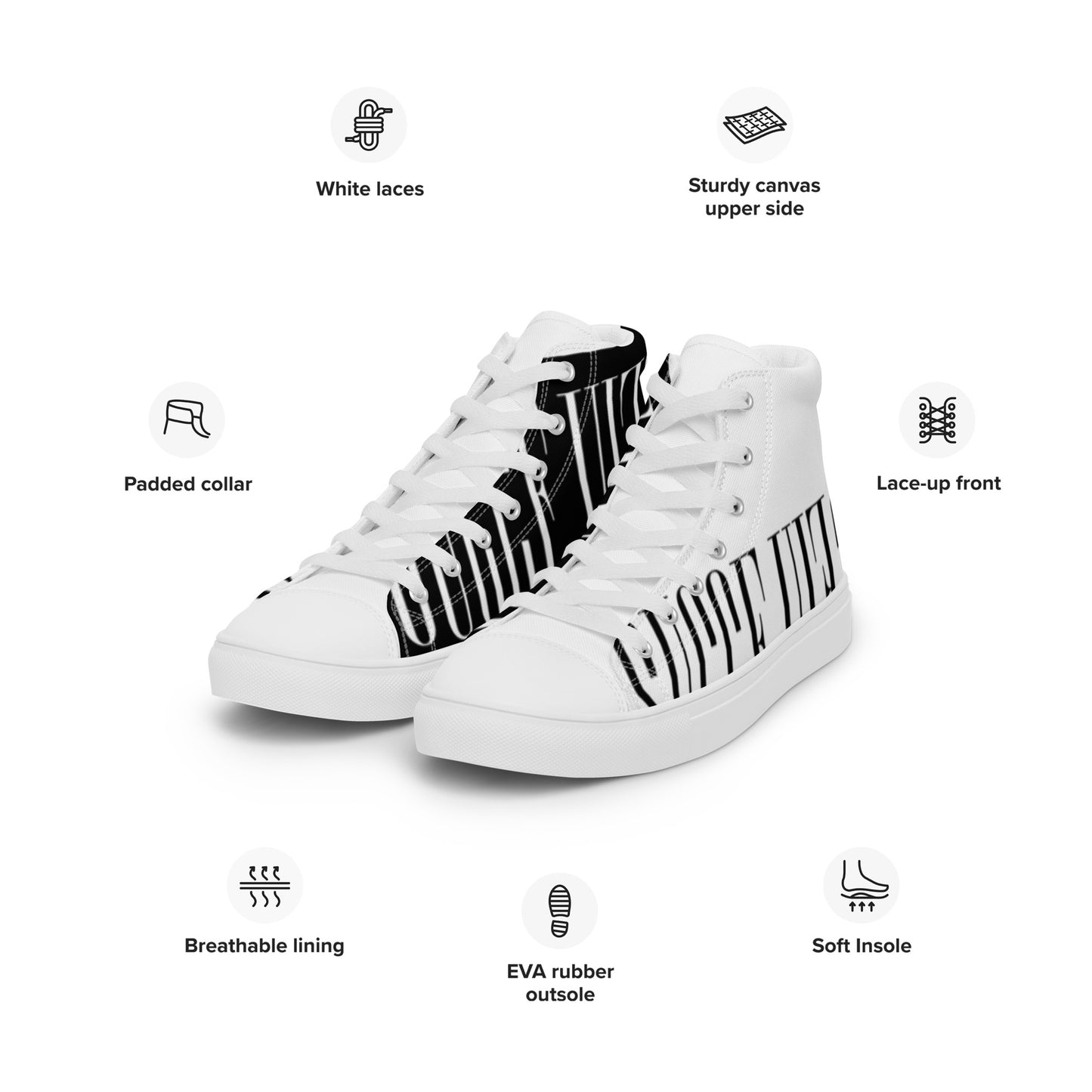 Men’s high top canvas shoes