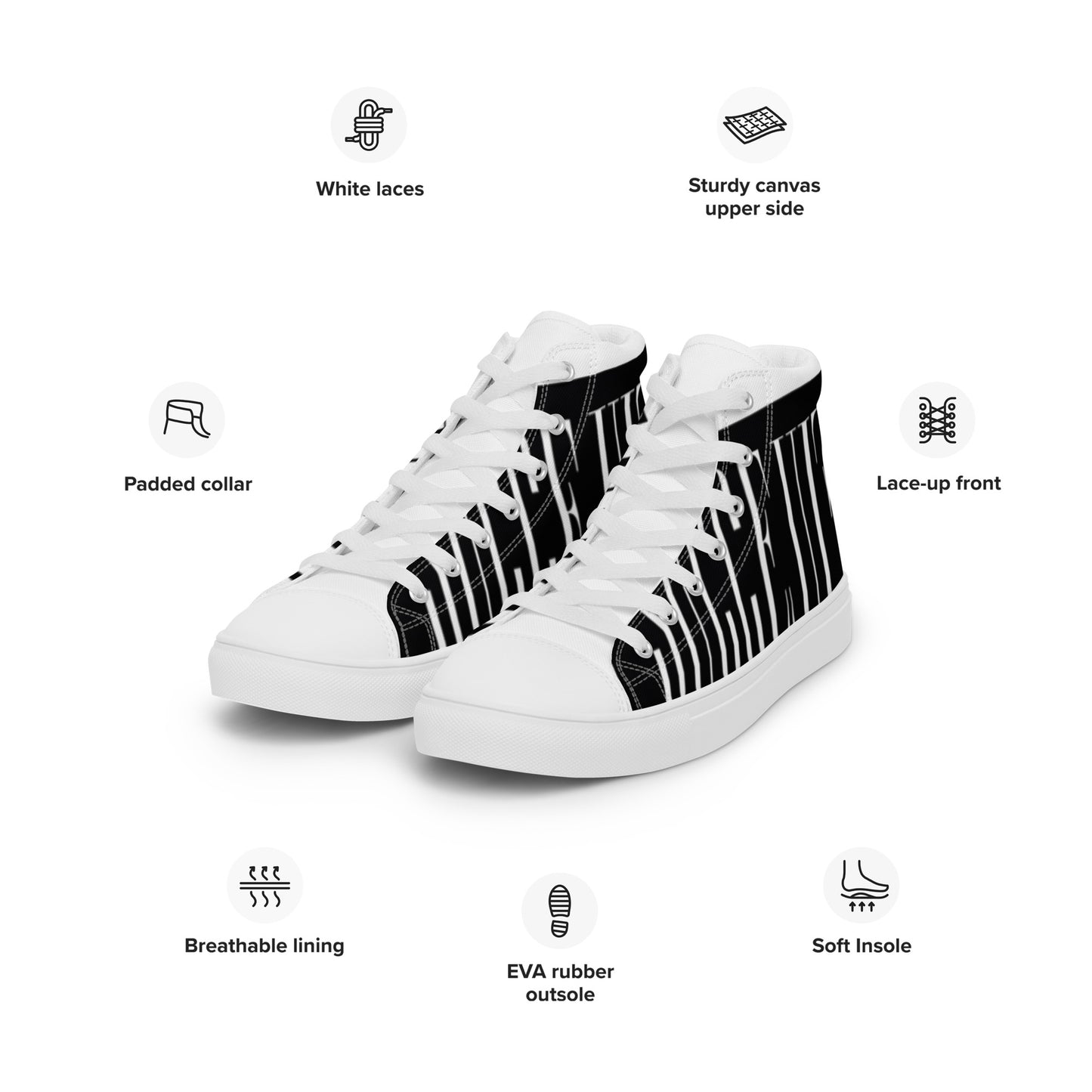 Men’s high top canvas shoes
