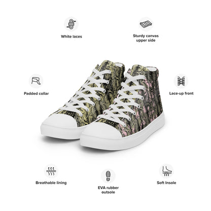 Men’s high top canvas shoes mix match snakey