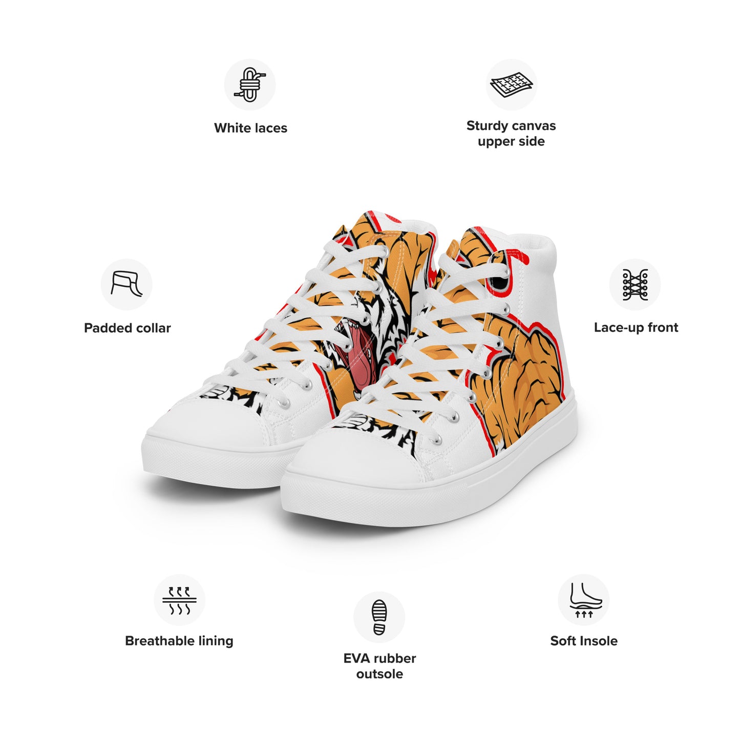 Men’s high top canvas shoes