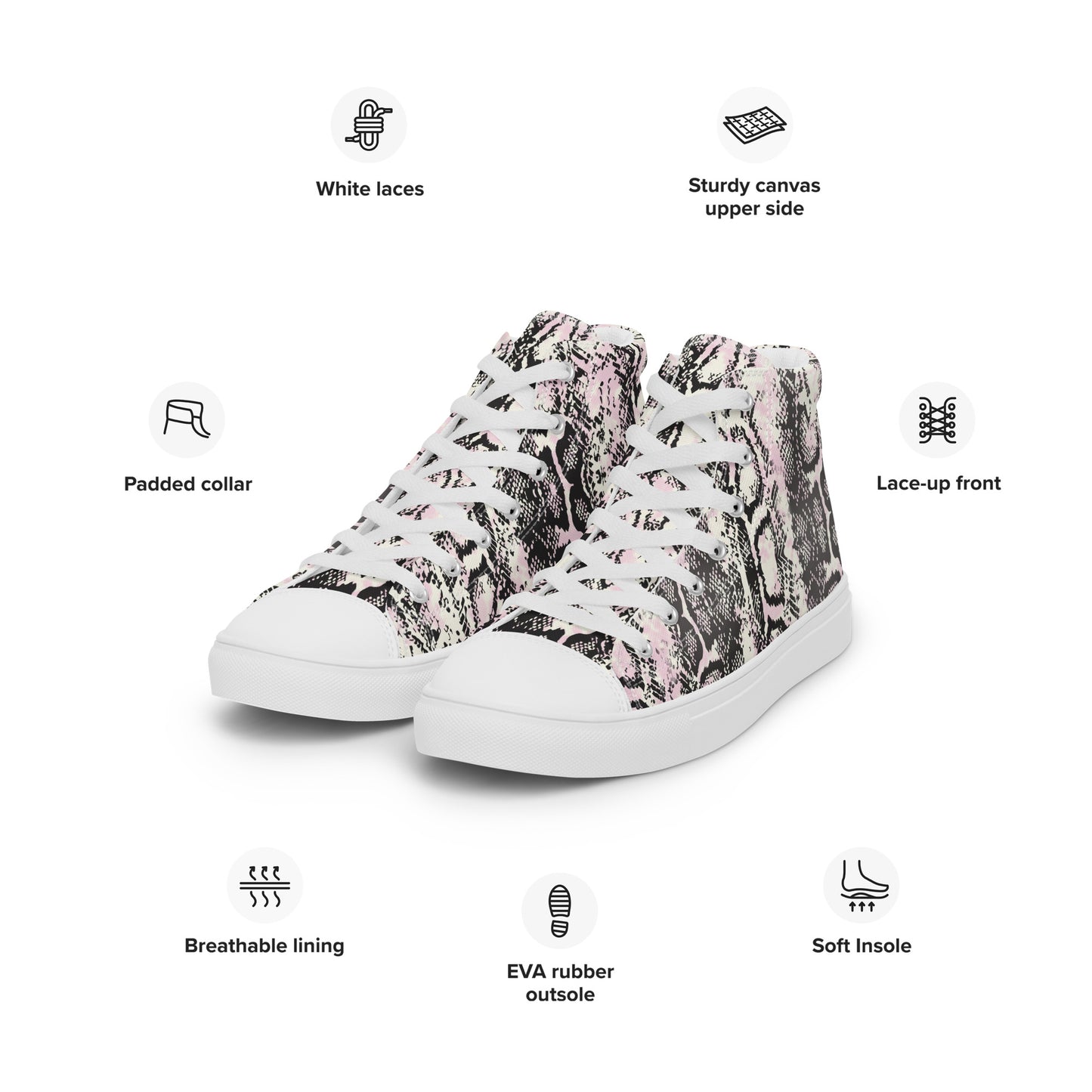 Men’s high top canvas shoes