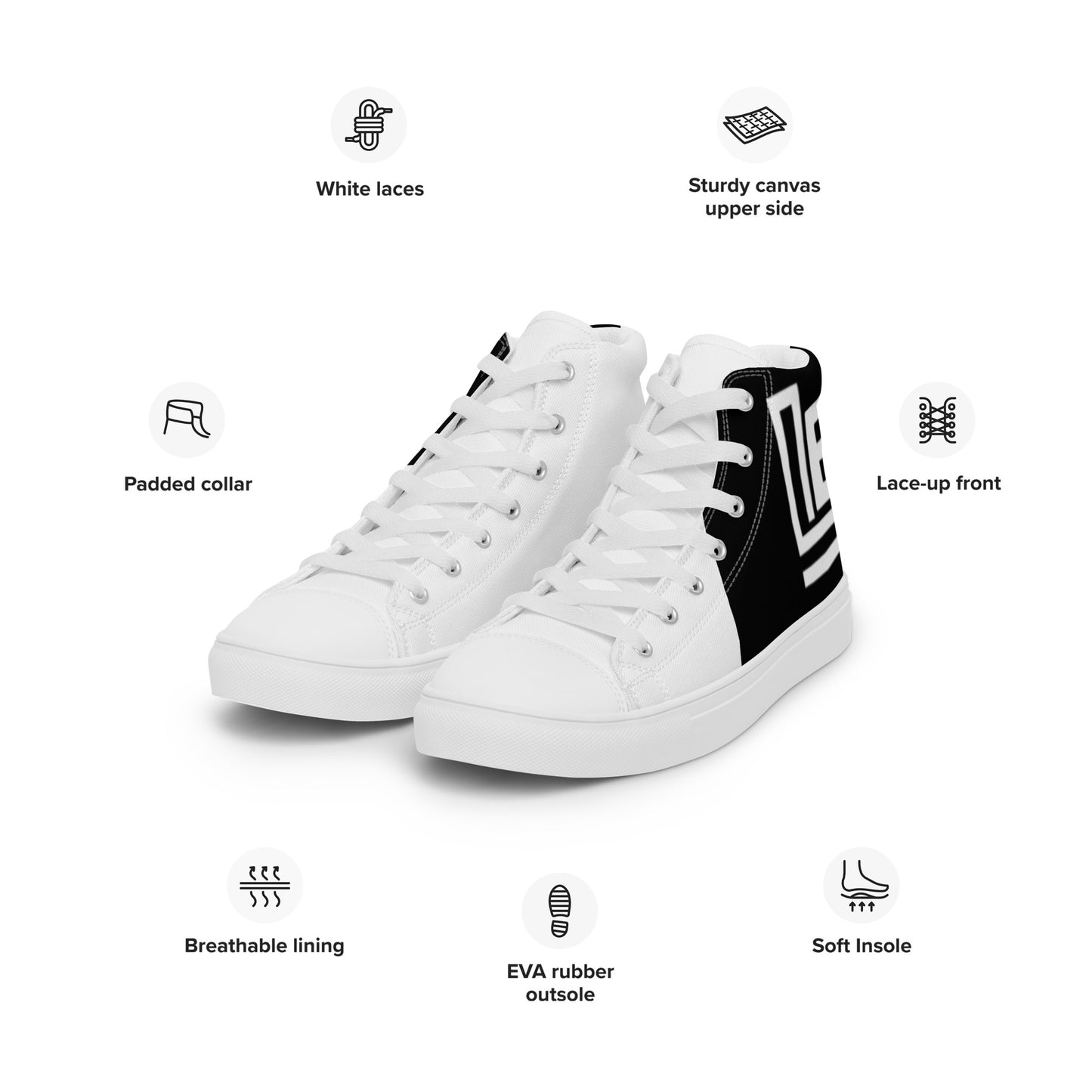Men’s high top canvas shoes