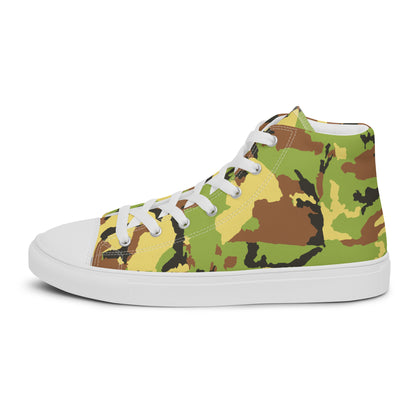 Men’s high top canvas shoesCAMOGREENPLAIN