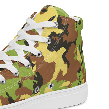 Men’s high top canvas shoesCAMOGREENPLAIN
