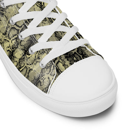 Men’s high top canvas shoes mix match snakey