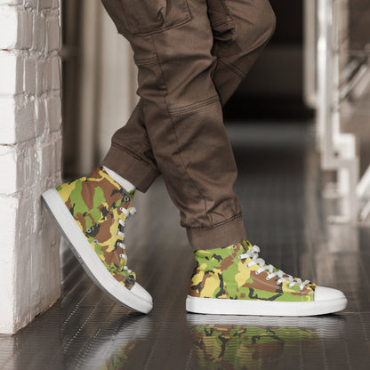 Men’s high top canvas shoesCAMOGREENPLAIN