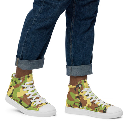 Men’s high top canvas shoesCAMOGREENPLAIN
