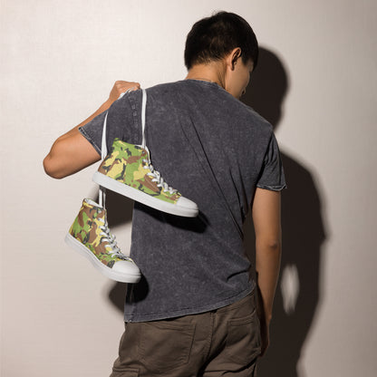 Men’s high top canvas shoesCAMOGREENPLAIN