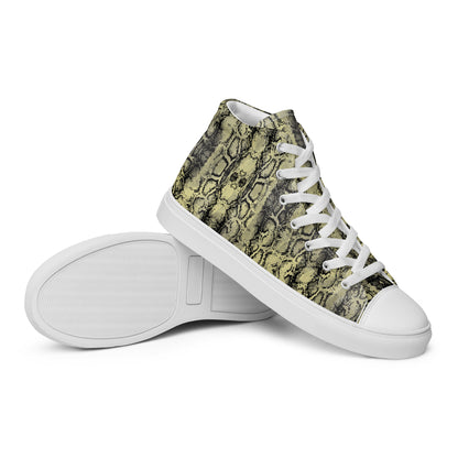 Men’s high top canvas shoes mix match snakey