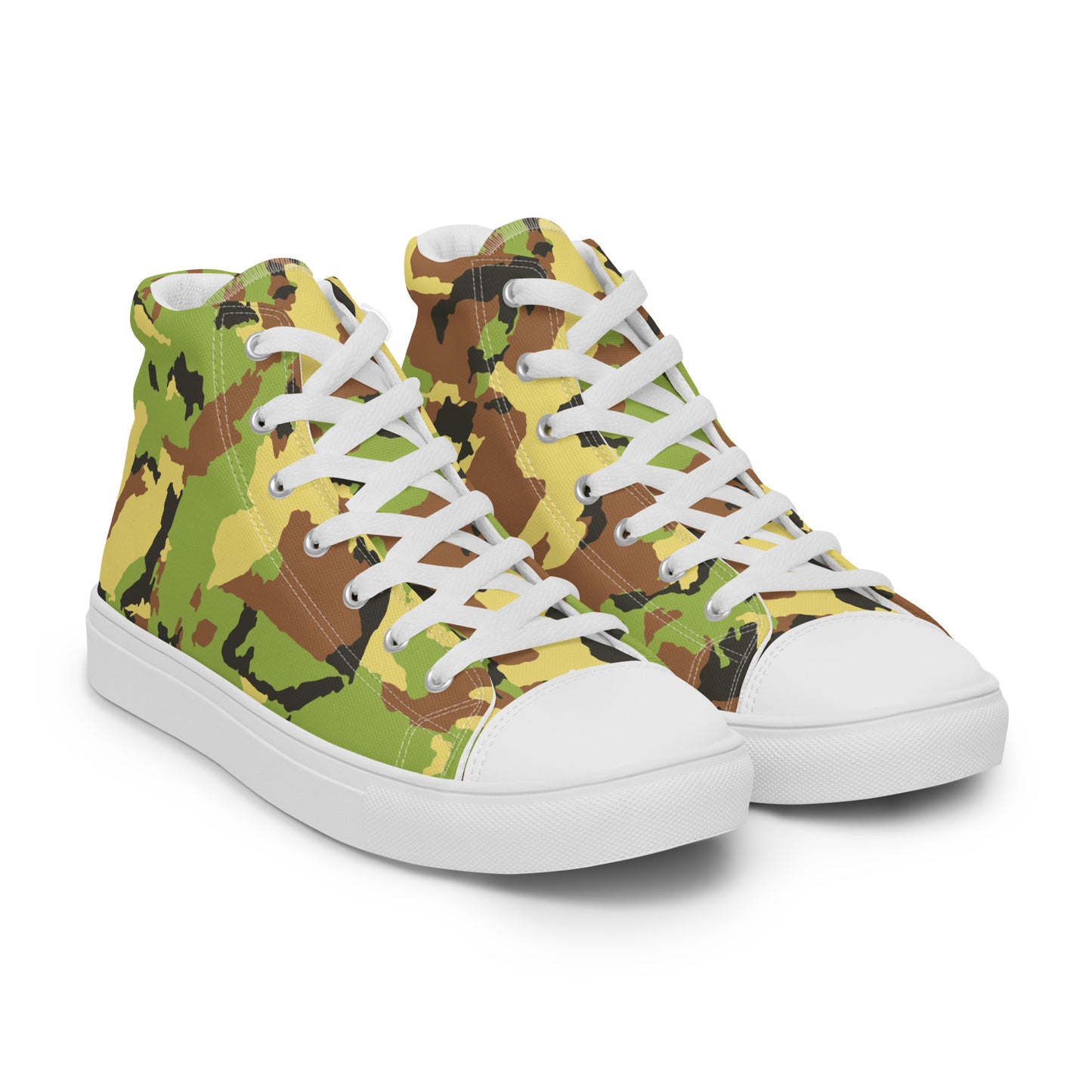 Men’s high top canvas shoesCAMOGREENPLAIN