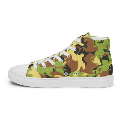 Men’s high top canvas shoesCAMOGREENPLAIN