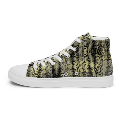 Men’s high top canvas shoes mix match snakey