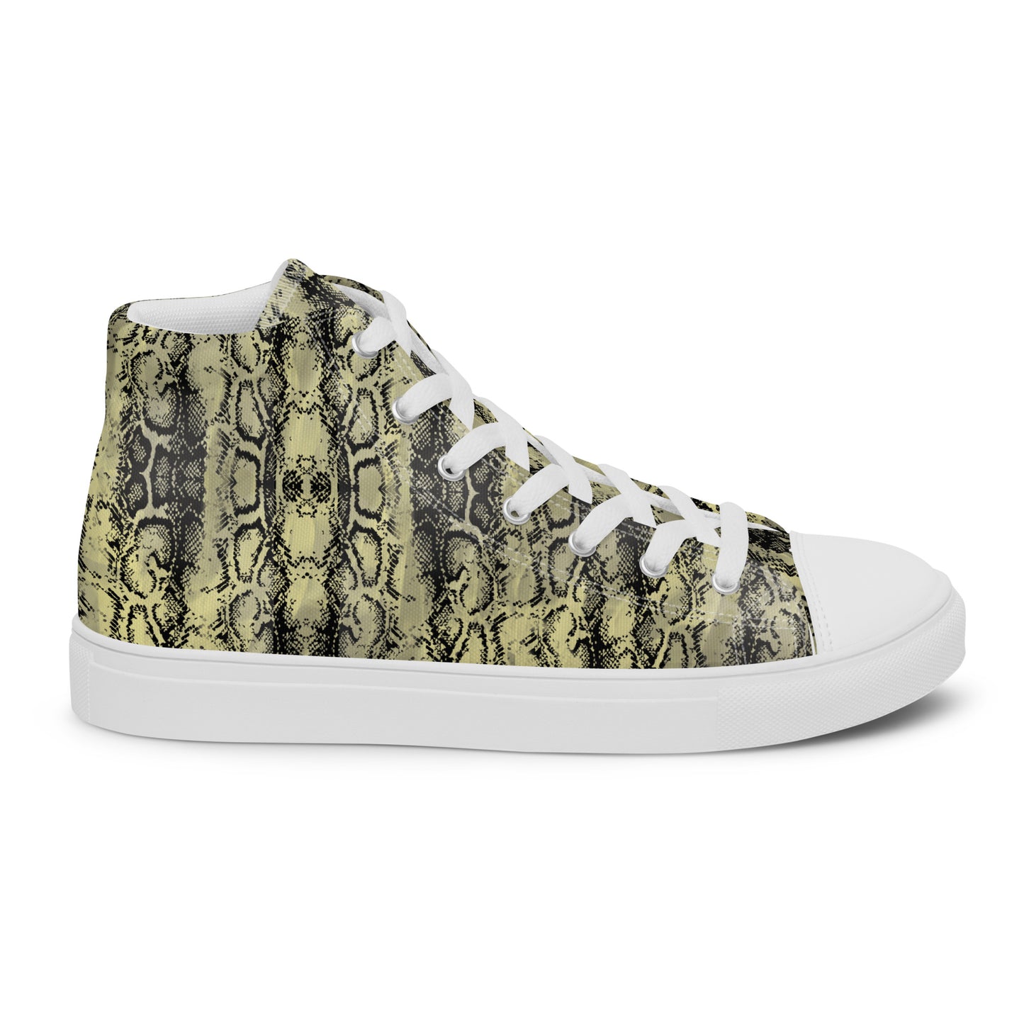 Men’s high top canvas shoes mix match snakey