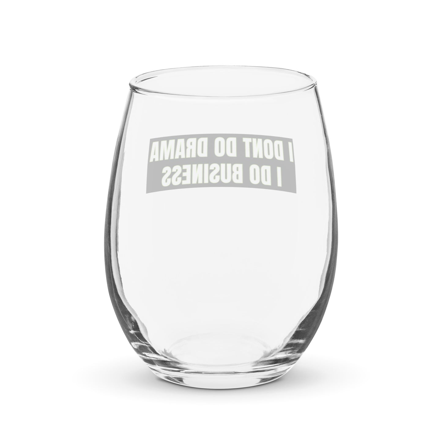Stemless wine glass