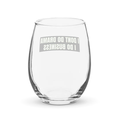 Stemless wine glass