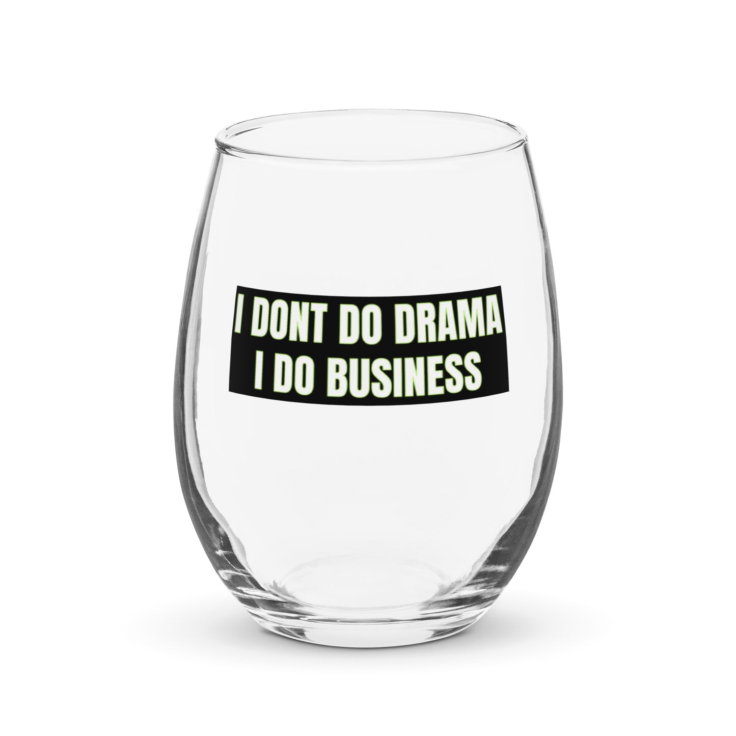 Stemless wine glass