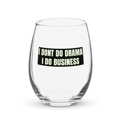 Stemless wine glass