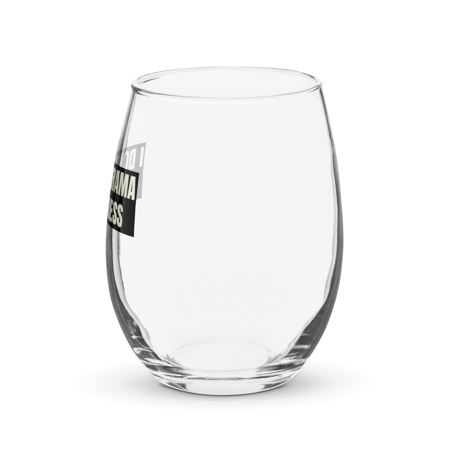 Stemless wine glass