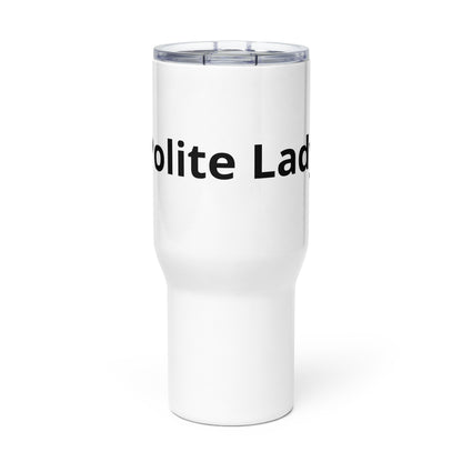 Travel mug with a handle