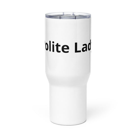 Travel mug with a handle