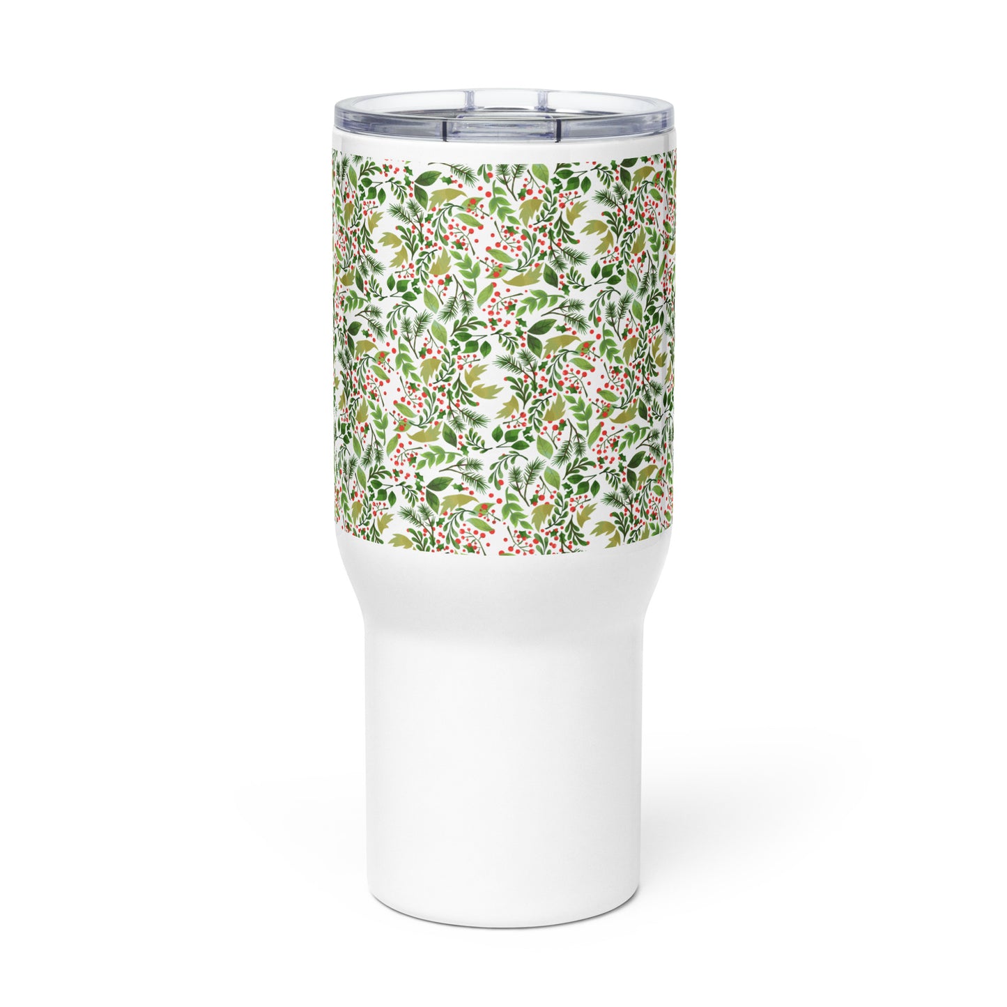 Travel mug with a handle