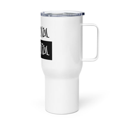 Travel mug with a handle