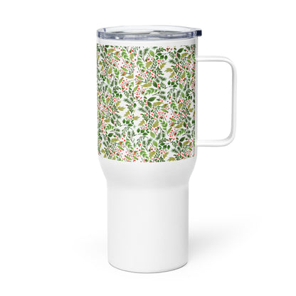 Travel mug with a handle