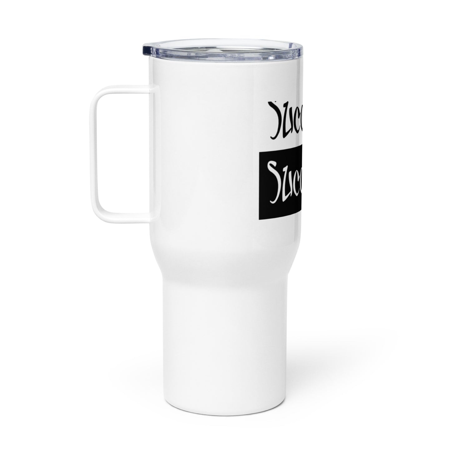 Travel mug with a handle
