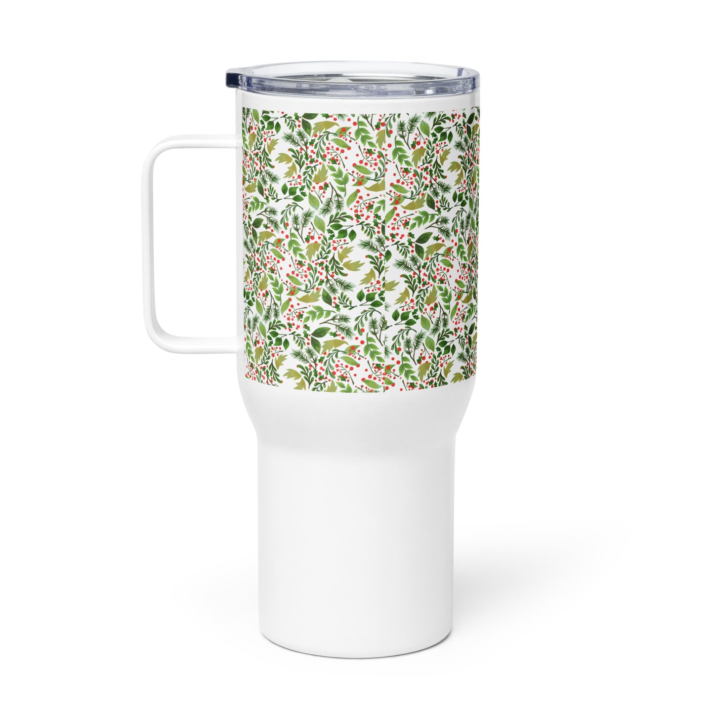 Travel mug with a handle