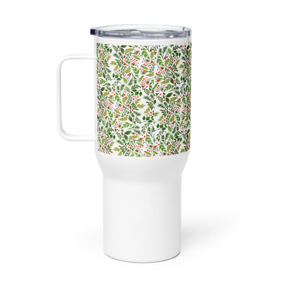 Travel mug with a handle