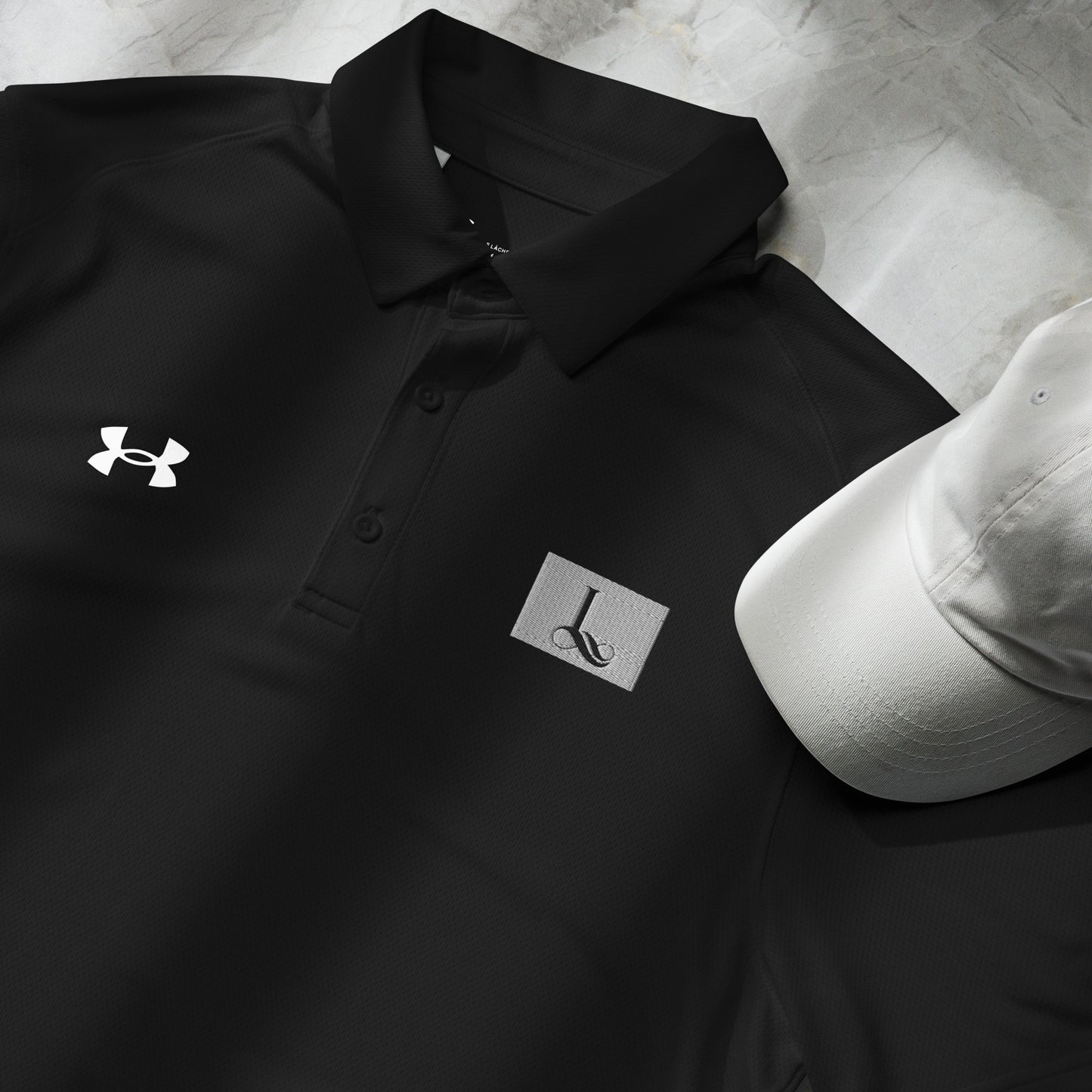 Under Armour® men's polo cursive L rare