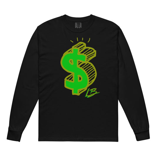 Garment-dyed heavyweight long-sleeve shirt