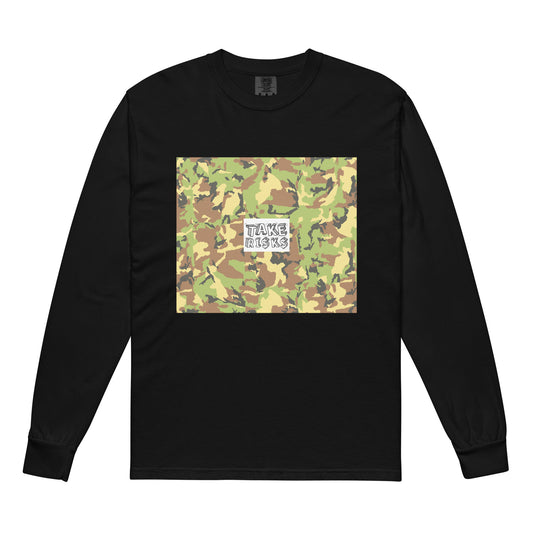 Garment-dyed heavyweight long-sleeve shirt