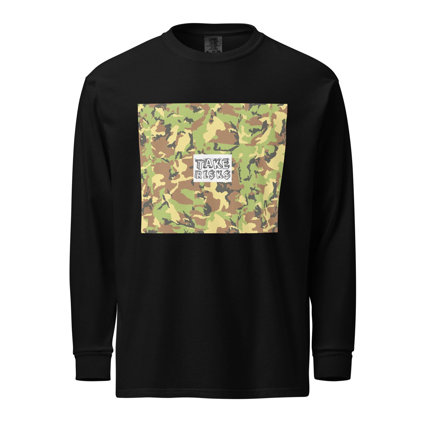 Garment-dyed heavyweight long-sleeve shirt