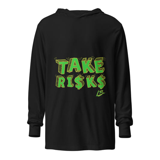 Hooded long-sleeve tee low hanging takerisks