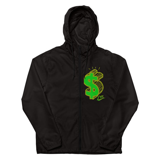 Unisex lightweight zip up windbreakerdollar sign