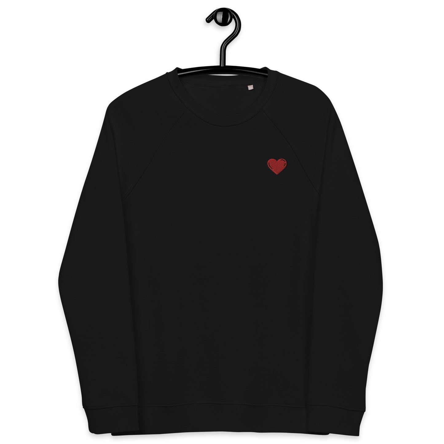 Unisex organic raglan sweatshirt