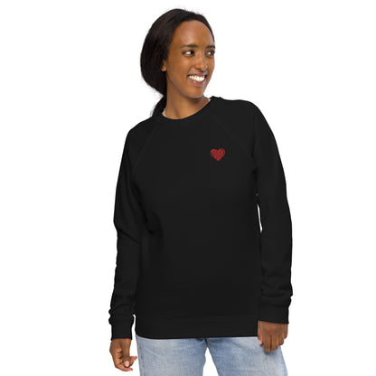 Unisex organic raglan sweatshirt