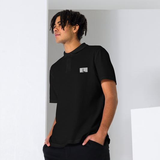 Unisex pique polo shirt l cursive