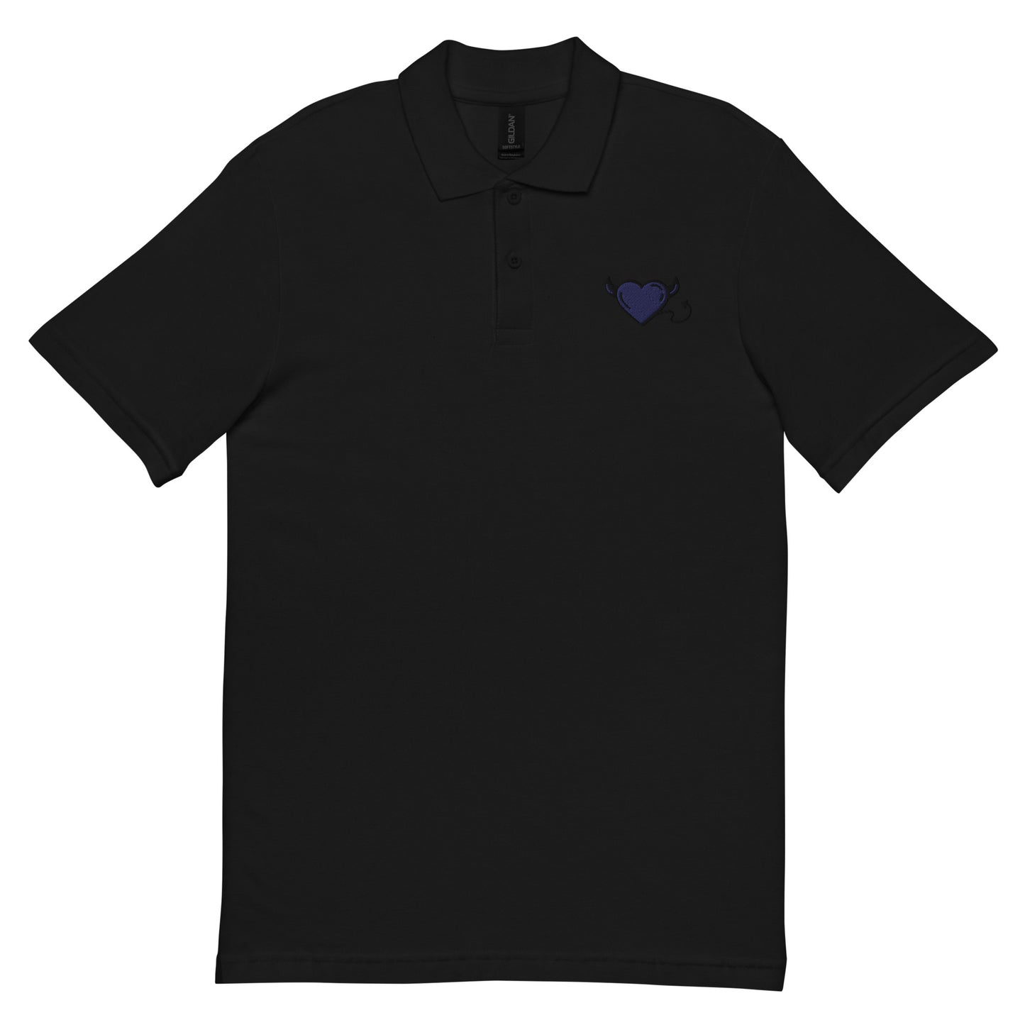 Blue devil heartUnisex pique polo shirt