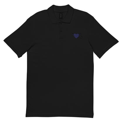 Blue devil heartUnisex pique polo shirt