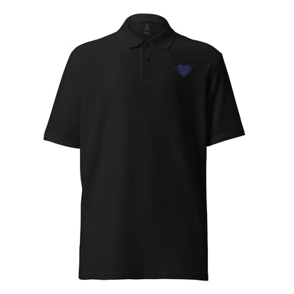 Blue devil heartUnisex pique polo shirt