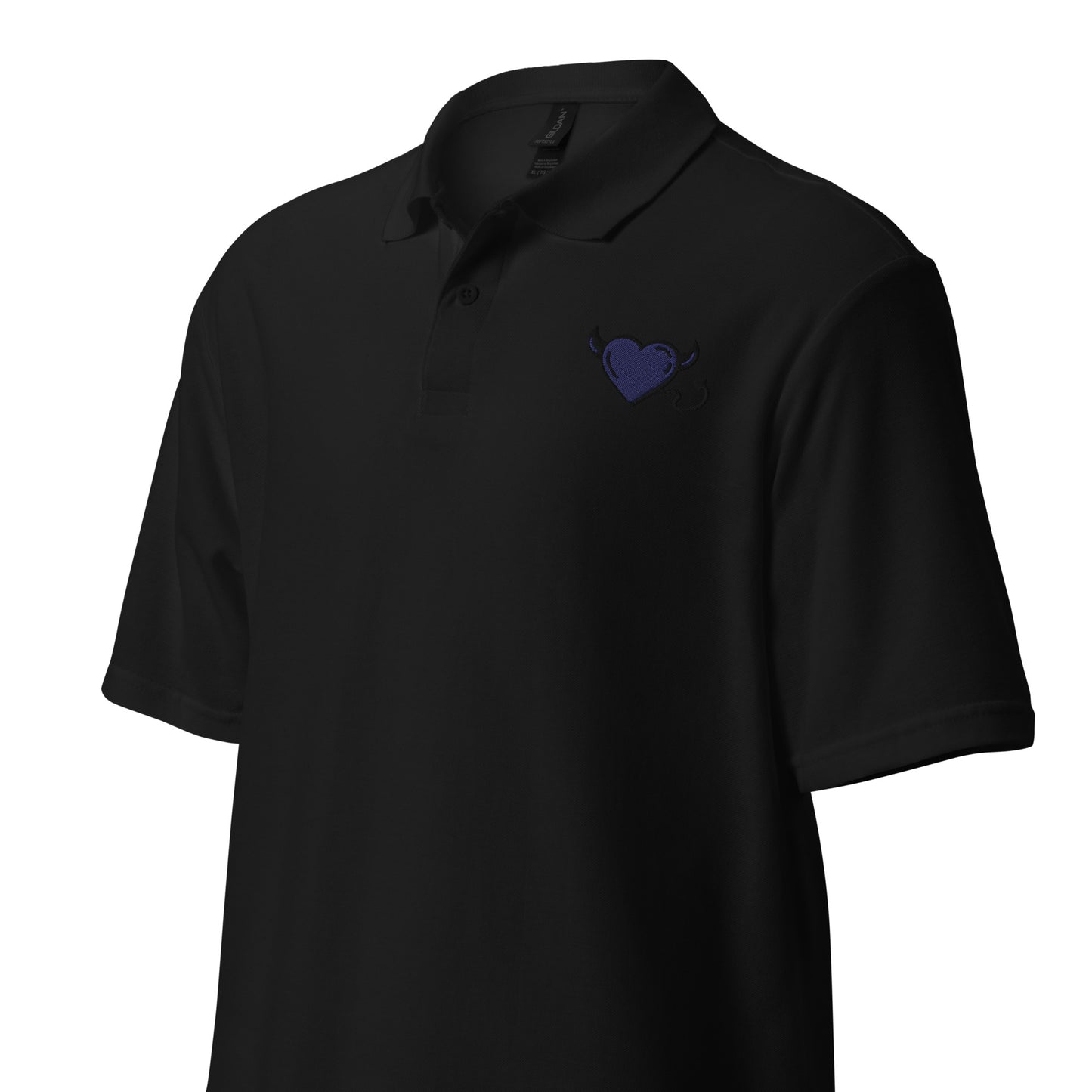 Blue devil heartUnisex pique polo shirt