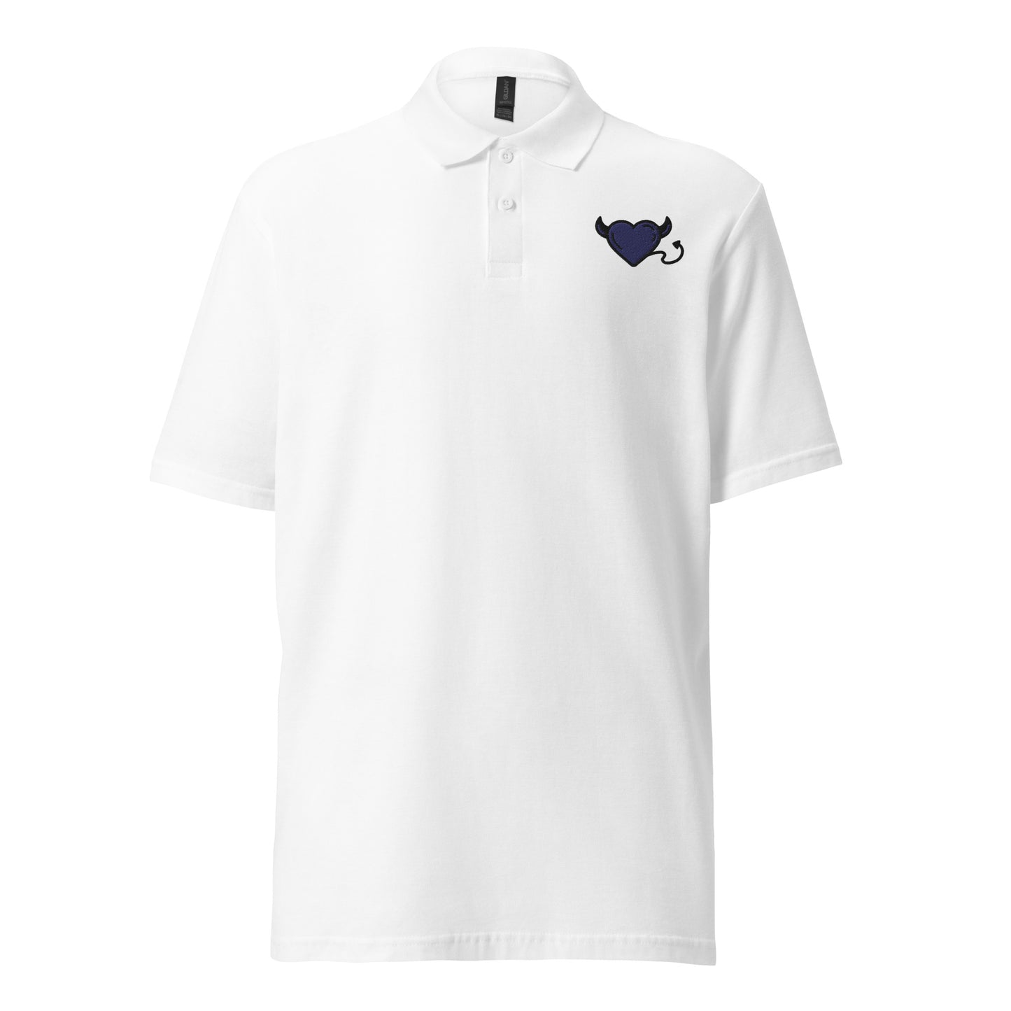Blue devil heartUnisex pique polo shirt
