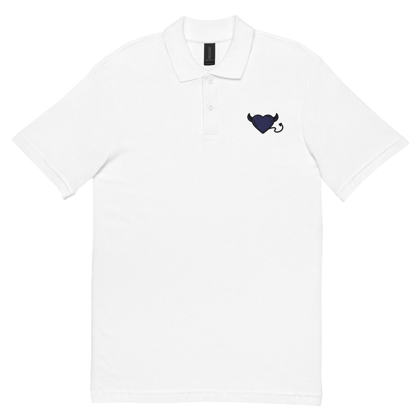 Blue devil heartUnisex pique polo shirt