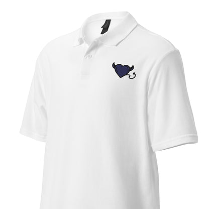 Blue devil heartUnisex pique polo shirt