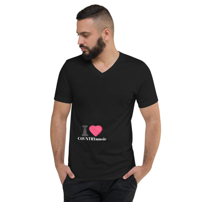 Unisex Short Sleeve V-Neck T-Shirt