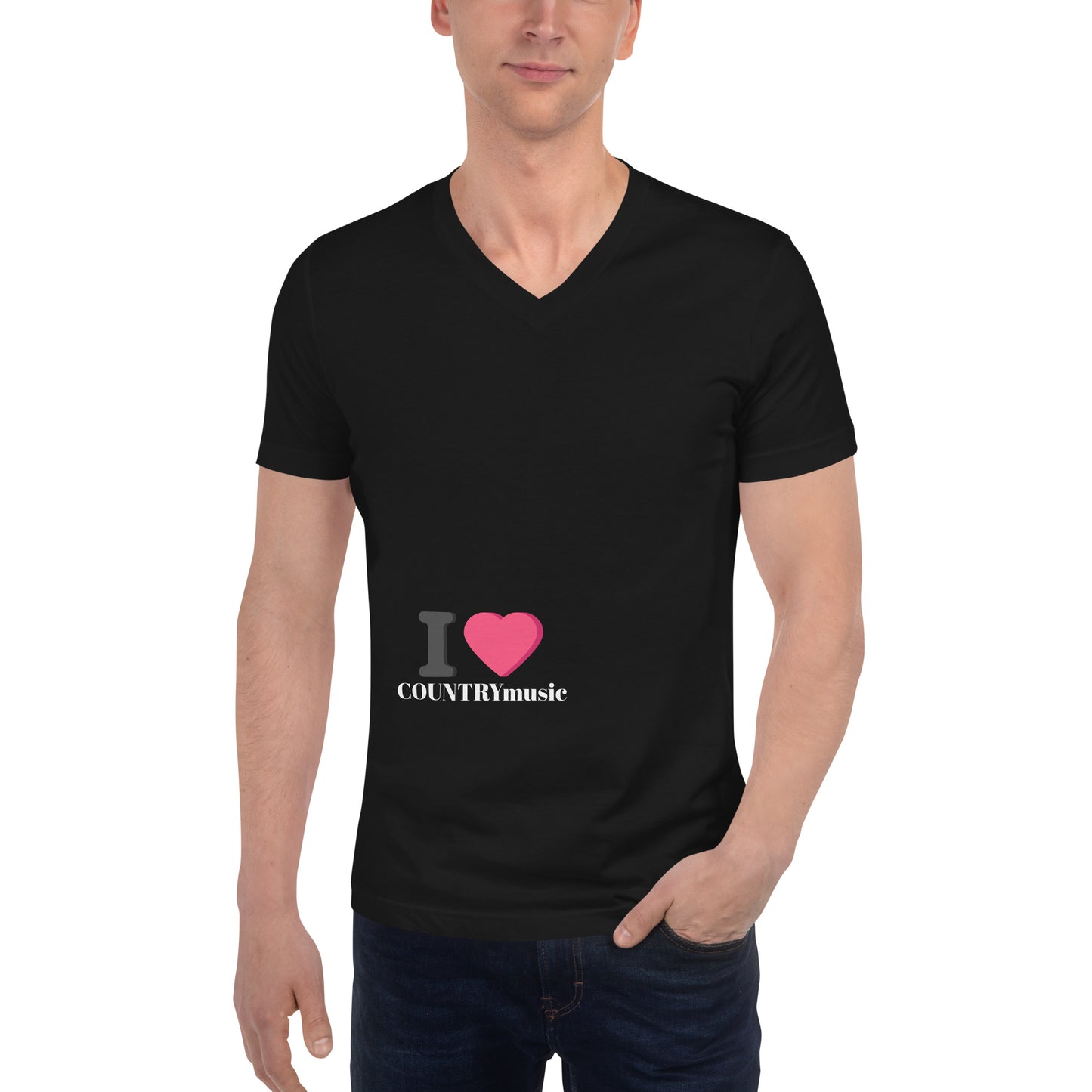 Unisex Short Sleeve V-Neck T-Shirt