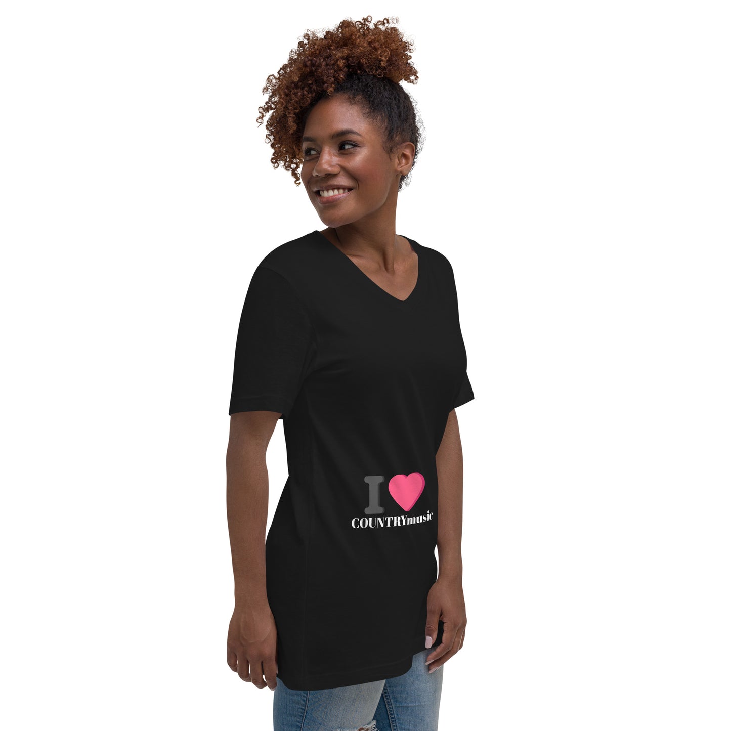 Unisex Short Sleeve V-Neck T-Shirt
