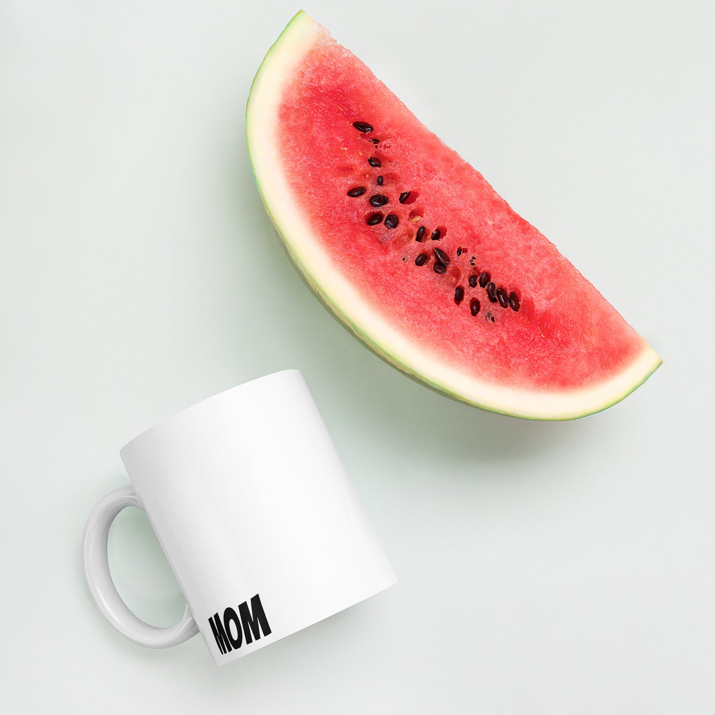 White glossy mug mom mug